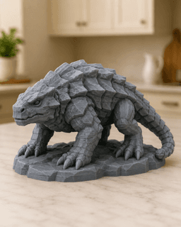 Stone Armored Lizard STL 3d model
