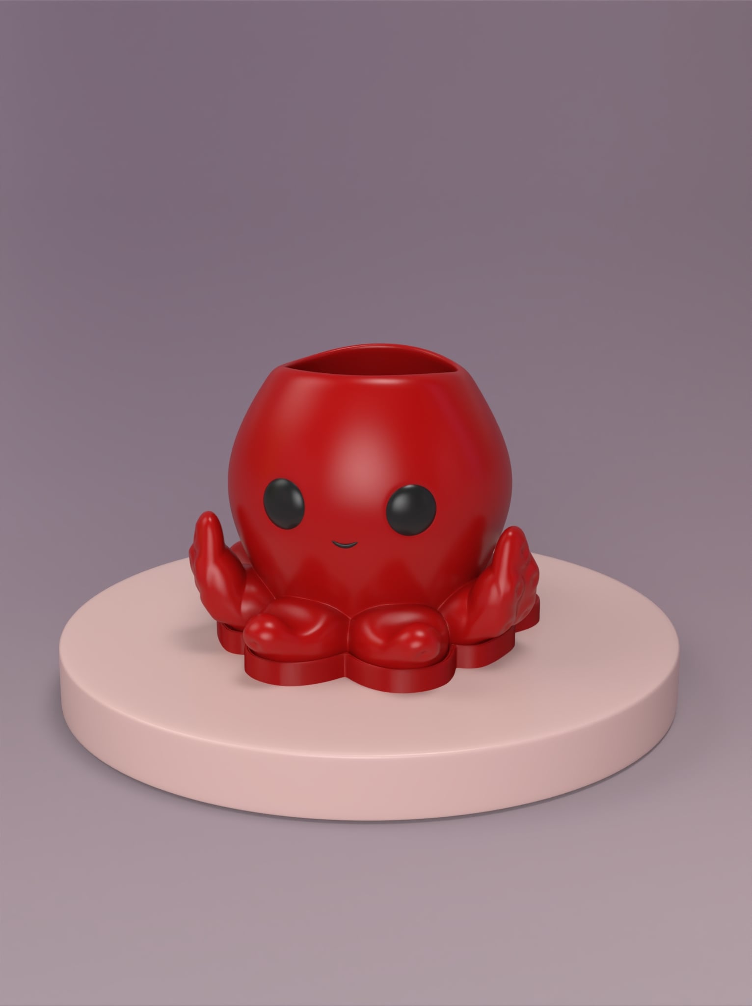 Mini Octopus Animal Planter 3d model