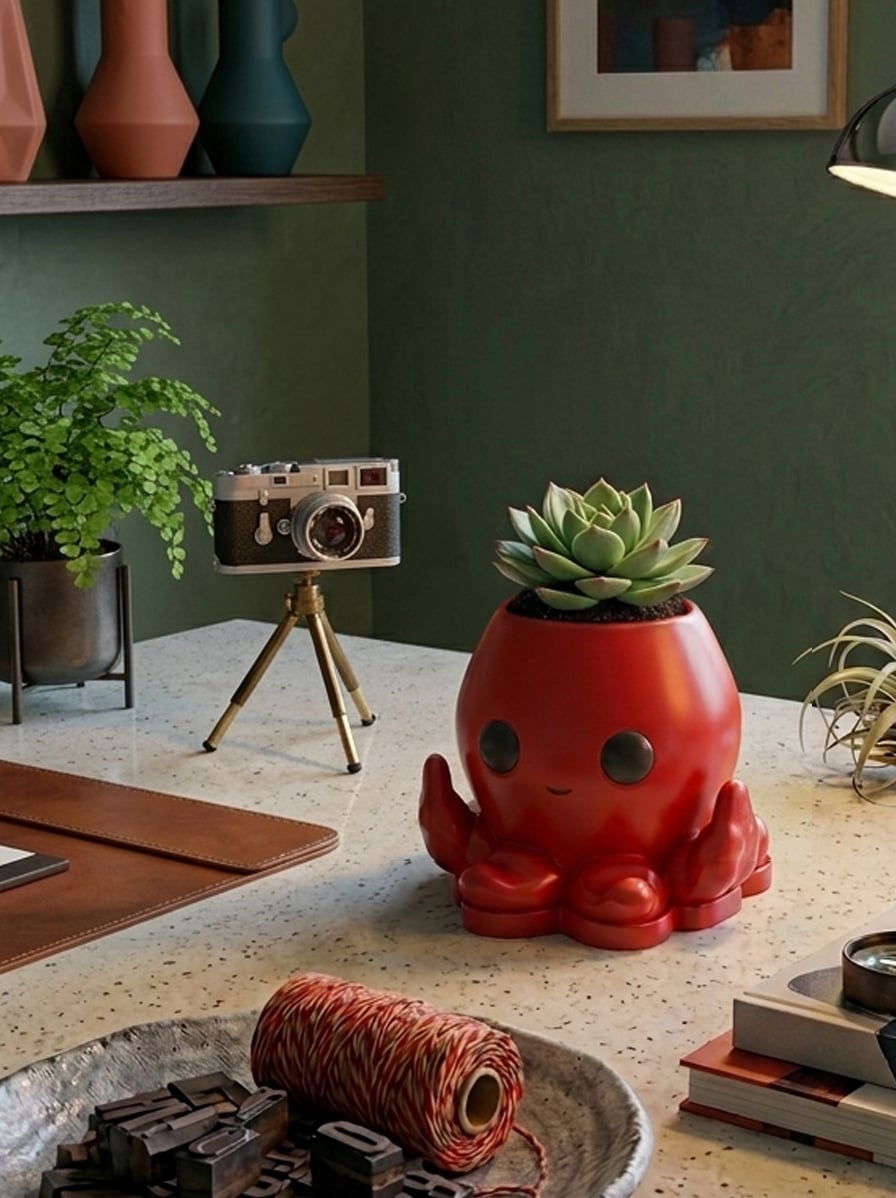 Mini Octopus Animal Planter 3d model