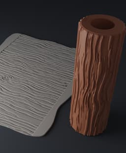 Texture Rollers Wood and tree bark Vol.2 (4-6) 3d model