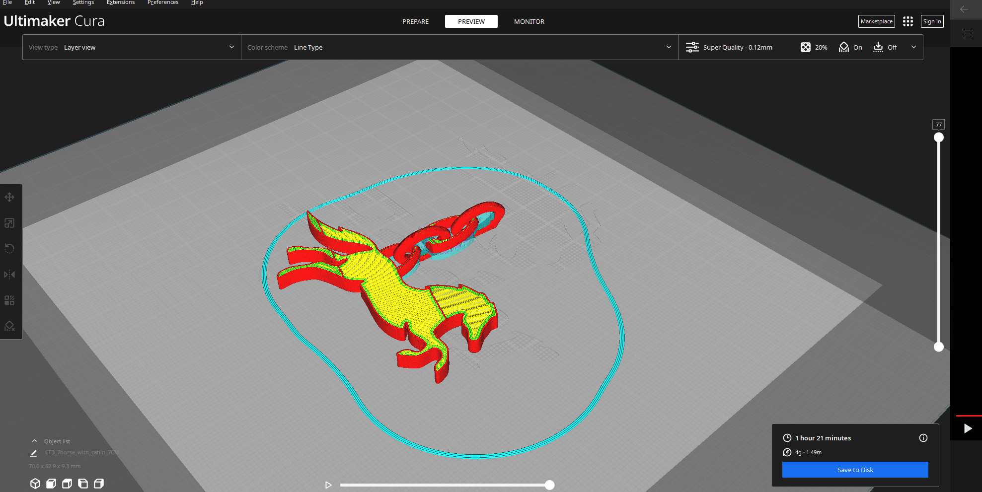 Horse Key Chain 3d model