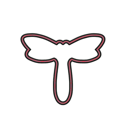 Dragonfly Cookie Cutter STL File - 4 inches 3d model