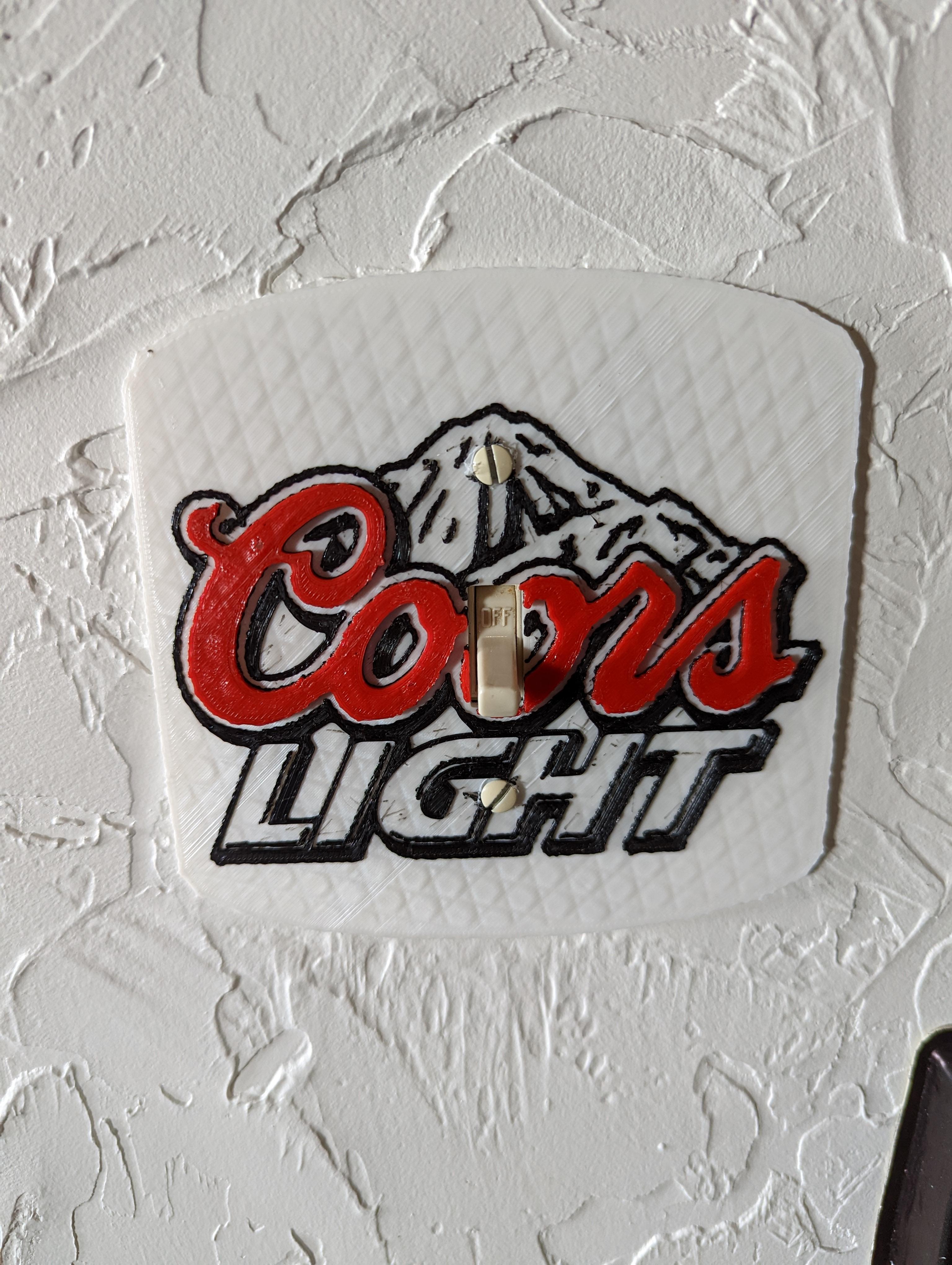 Coors Light Wall Switch Plate 3d model