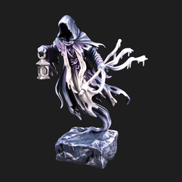 Iris and Orin - Silent Snow Wraith STL - Frostbound Necropolis 3d model
