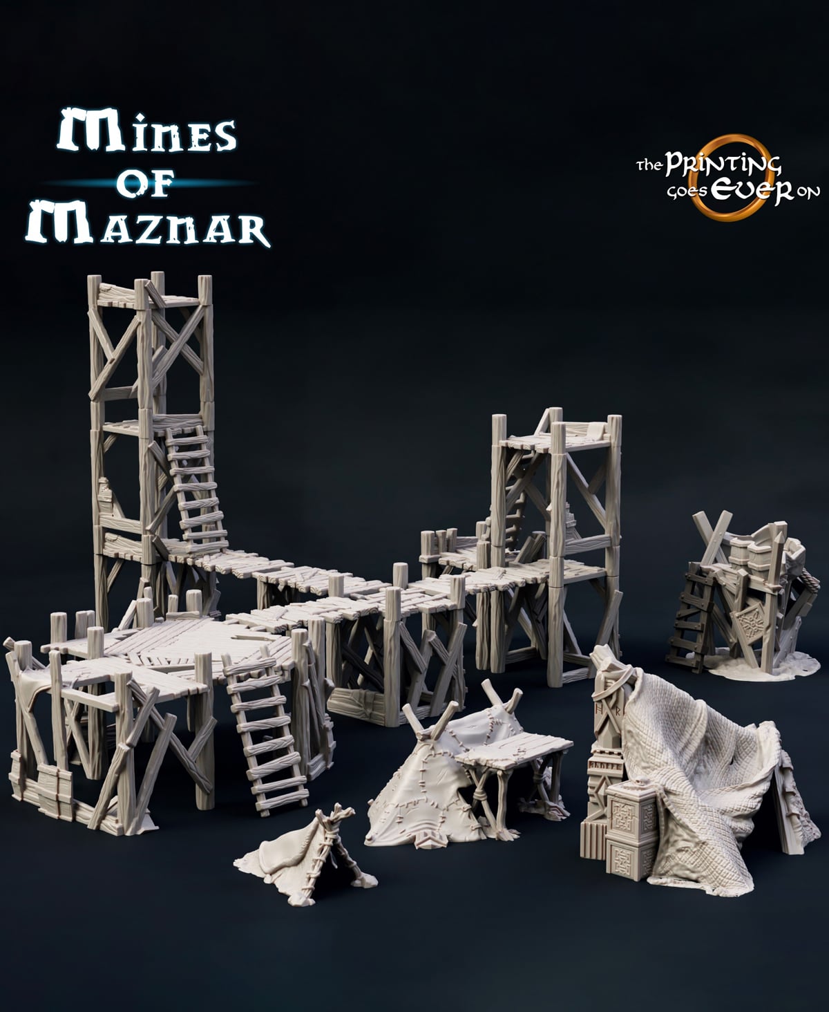 Goblin Buildings Set 3d model