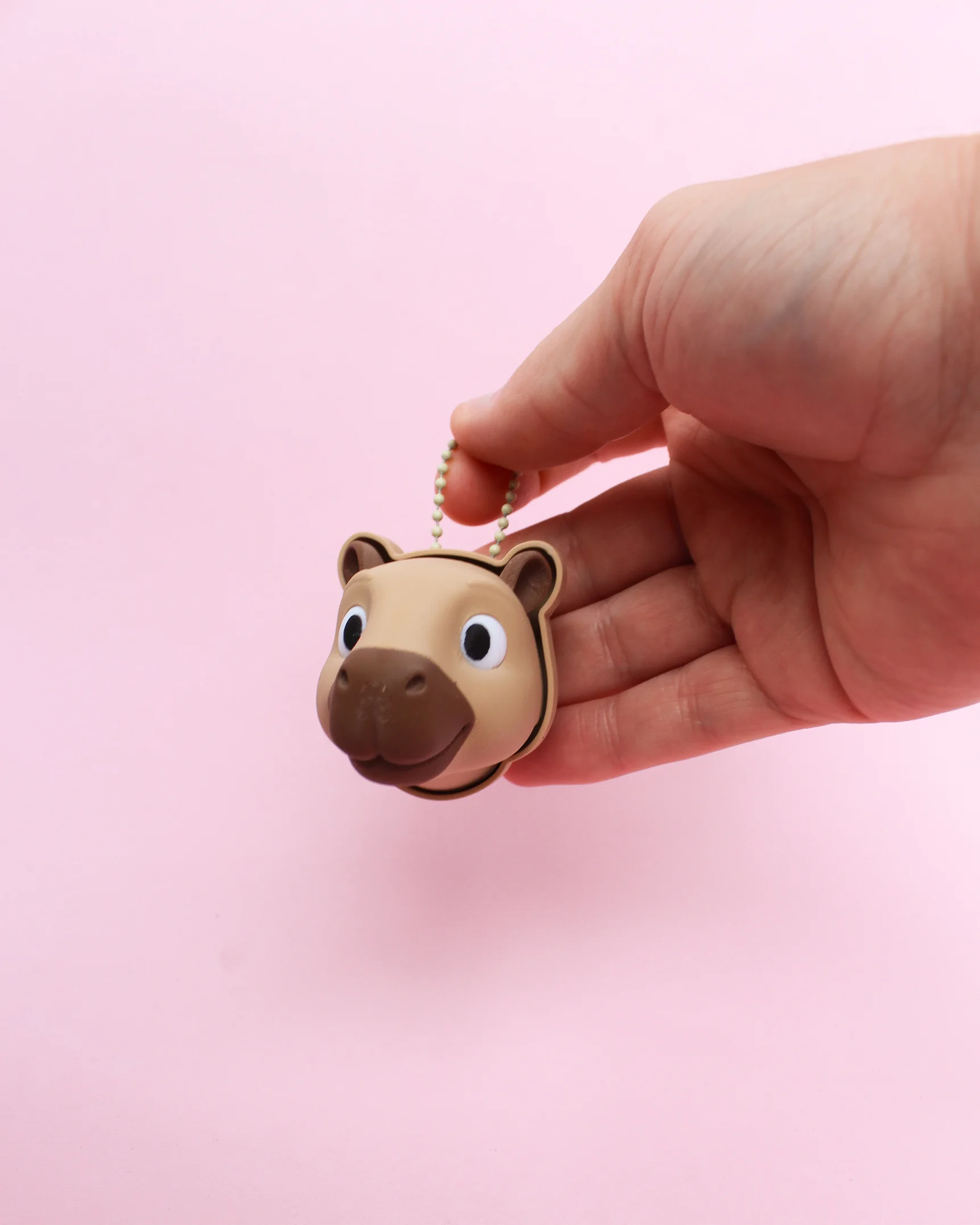 Capybara Clicker Keychain โ 3D Fidget Toy 3d model