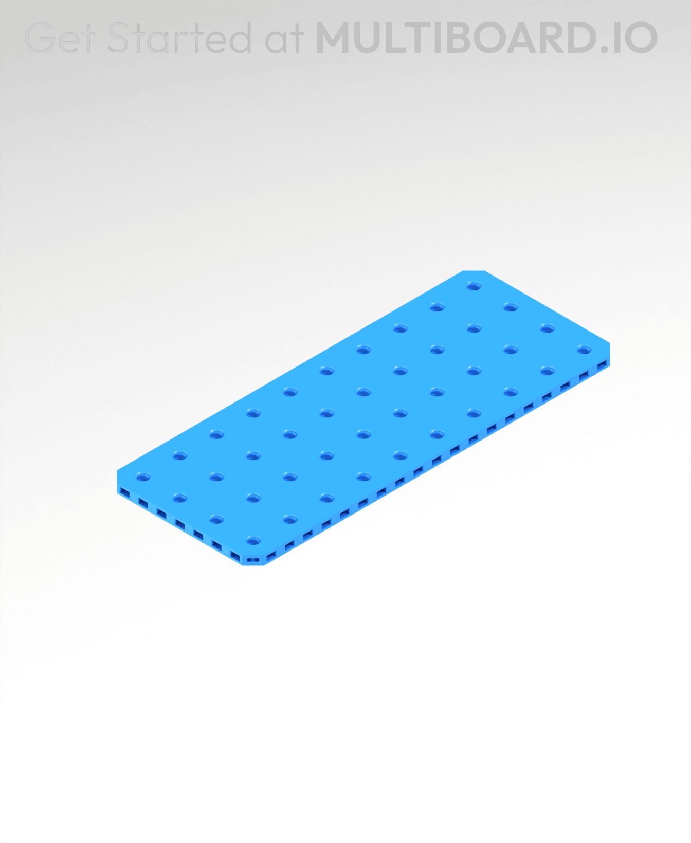 10x4 MU - Small Thread Offset MU - MultiBoard Plate 3d model