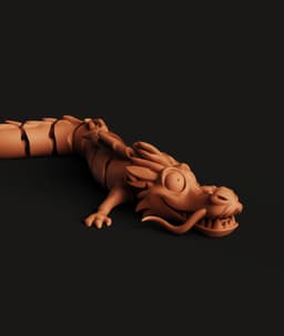 Articulated Haku Dragon | Flexible Oriental Serpent | Fidget Toy Sculpture | Multi-Color 3d model