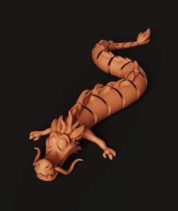 Articulated Haku Dragon | Flexible Oriental Serpent | Fidget Toy Sculpture | Multi-Color 3d model