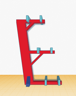 Display stand for 9mm scale N track model trains 3d model