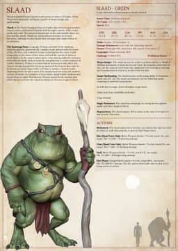 Slaad (Green) - Tabletop Miniature (Pre-Supported) 3d model