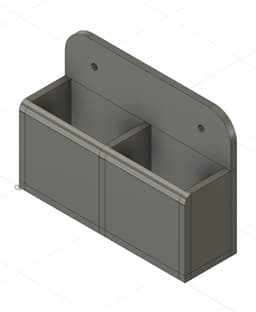2 Remotes Wall Mount Holder 3d model