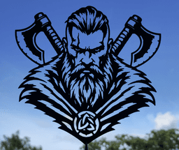 Viking Warrior Wall Art.stl 3d model