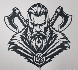 Viking Warrior Wall Art.stl 3d model