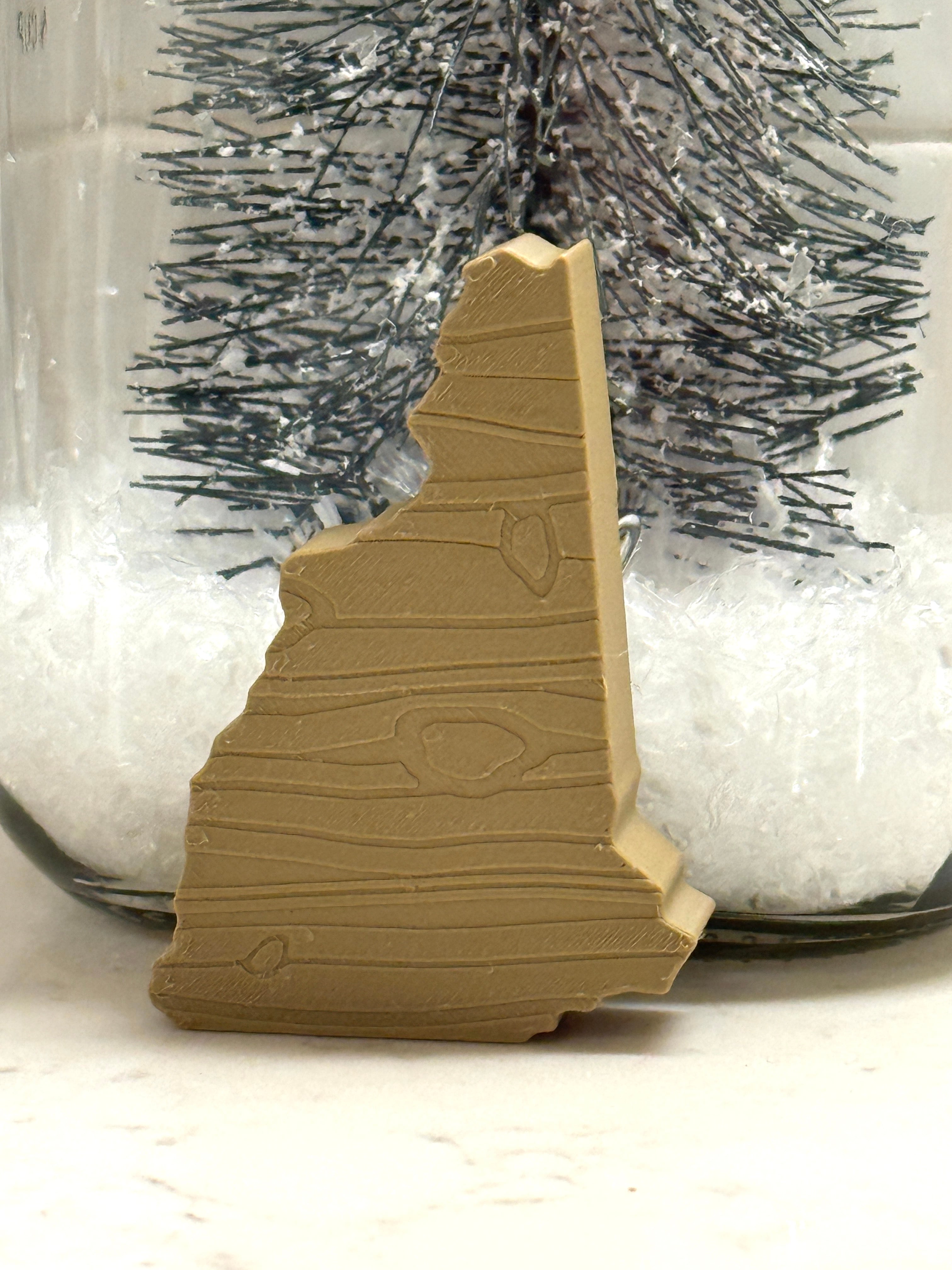 New Hampshire Outline Block with Woodgrain Top 3d model