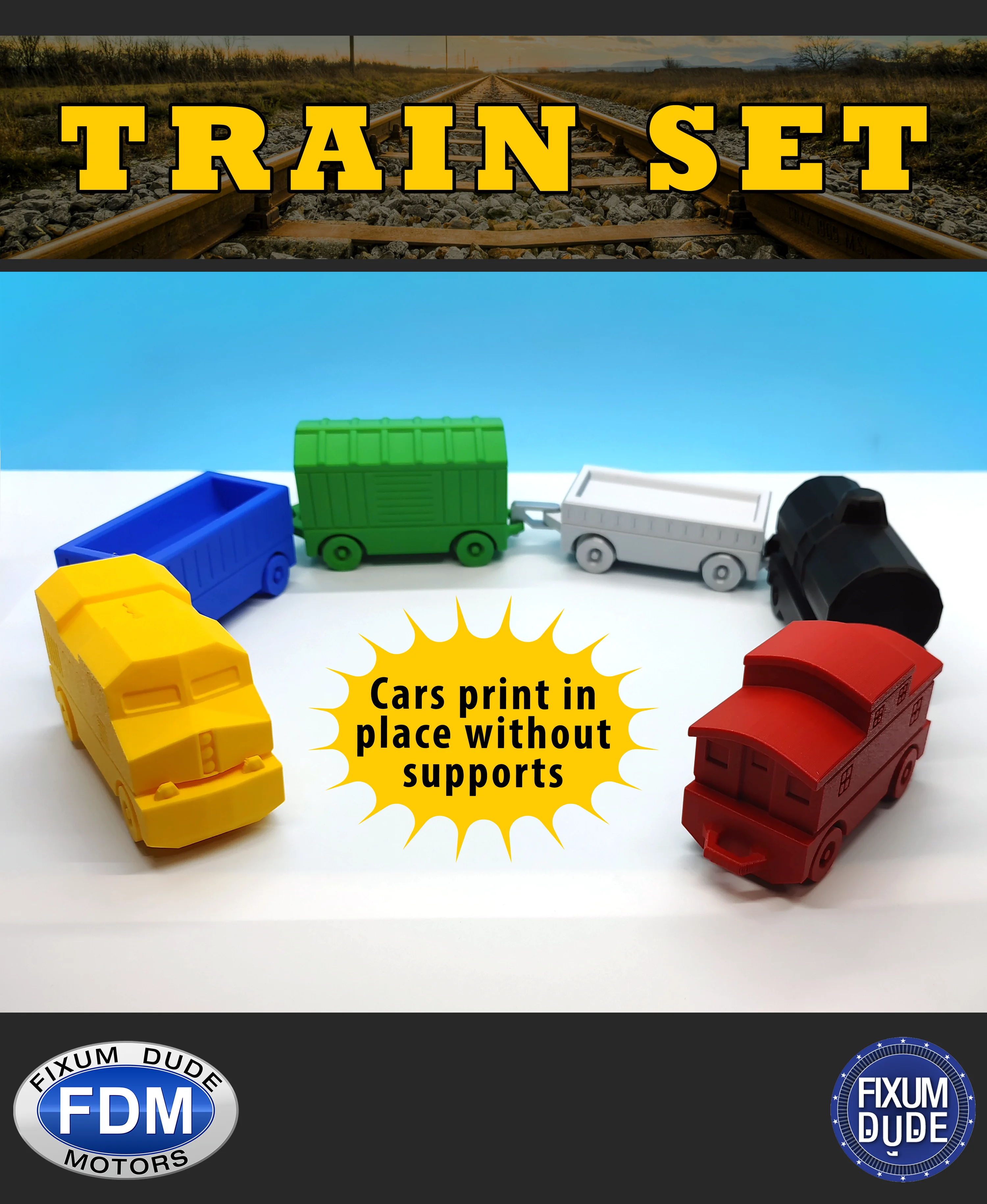 Fixum Dude Motors PIP Diesel Train 3d model