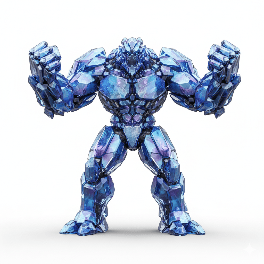 Fantasy Creature : Crystal Golem Magical Fantasy Creature 3d model