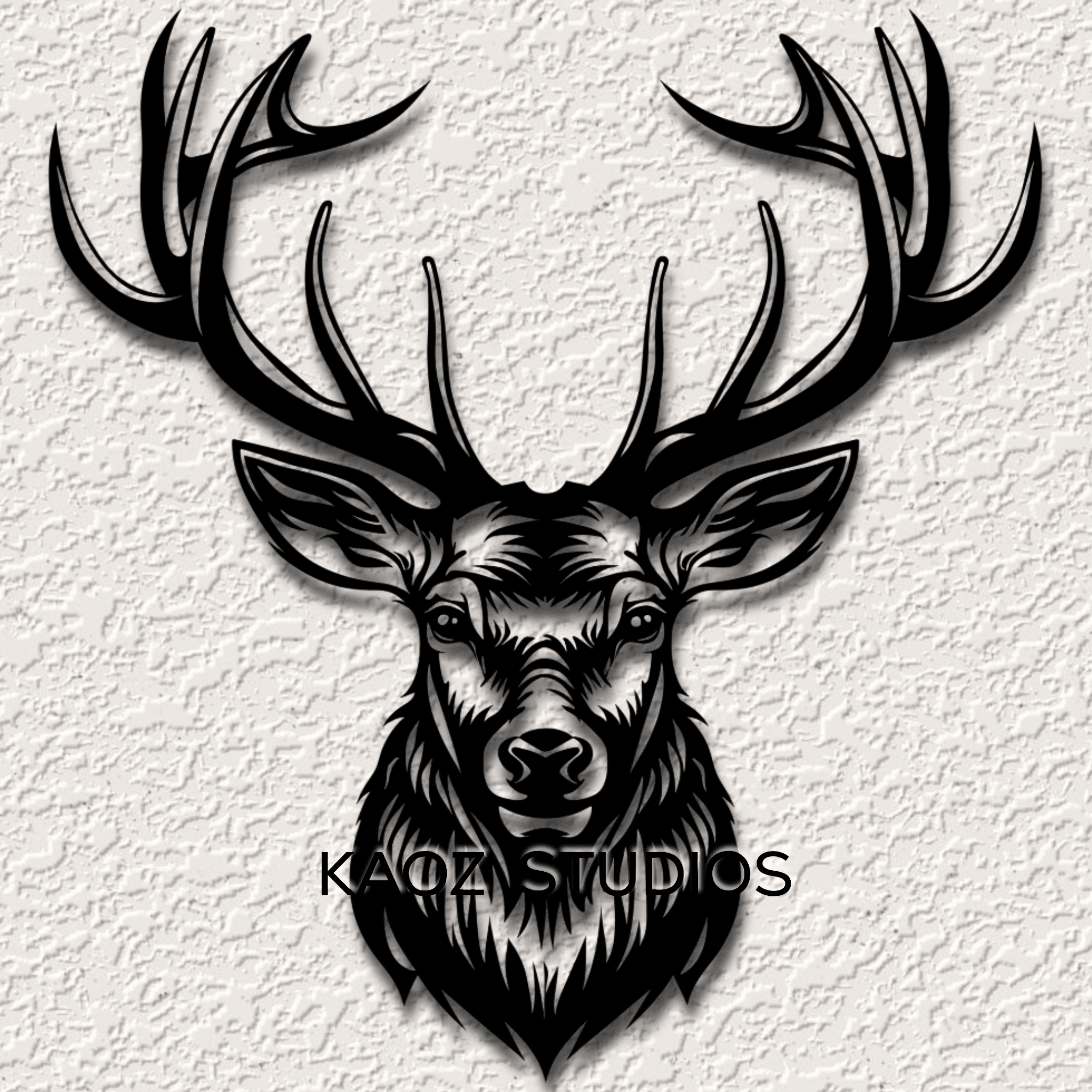Realistic deer wall art buck wall decor stag decoration 3d model