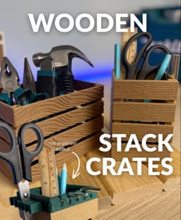 Customizable Wooden Crates organizers 3d model
