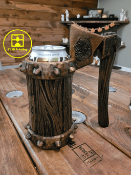 Wood with Viking Axe - Tallboy and 12 oz 3d model