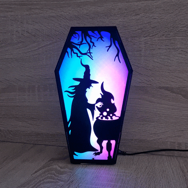 HALLOWEEN COFFIN LED LAMP 3d model