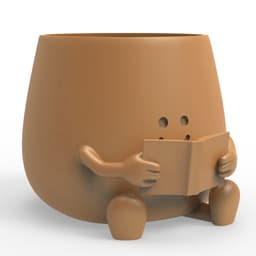 HAPPY FACE READING BOOK PLANTER 3d model