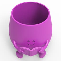 HAPPY FACE READING BOOK PLANTER 3d model