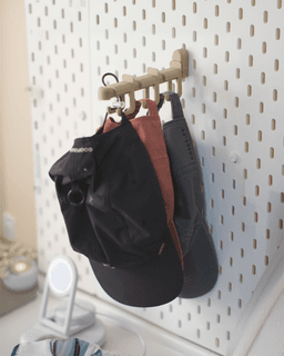 IKEA SKADIS Sliding Hanger | 3D Printed Pegboard Hat & Bag Organizer (2 Sizes) 3d model