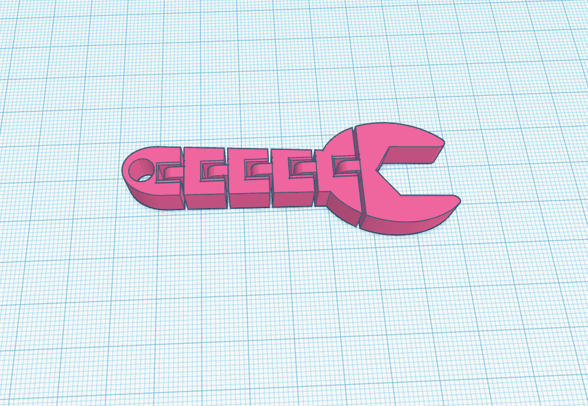 Flexi Wrench keychain 3d model