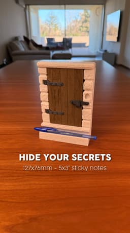 SECRET NOTE | STICKY NOTES HOLDER & STENCILS 3d model