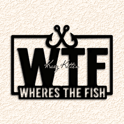 wheres the fish wall art home decor 3d model