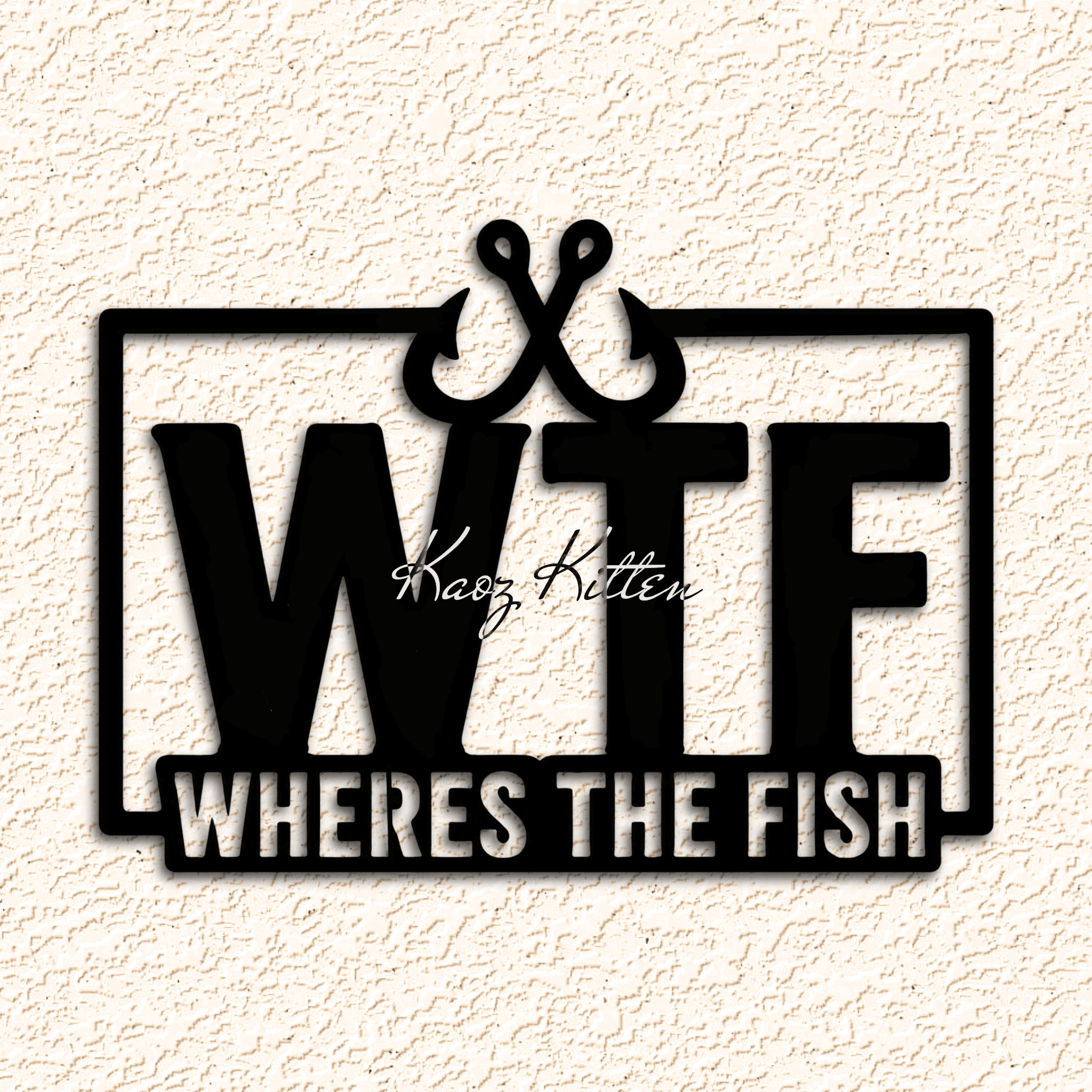 wheres the fish wall art home decor 3d model