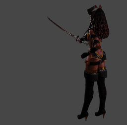 Cute Horned Warrior Character 3d model