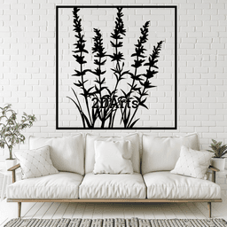 Lavender 2D Wall Art/Window Art - Digital STL & SVG File for 3D Printing or Laser Cutting 3d model