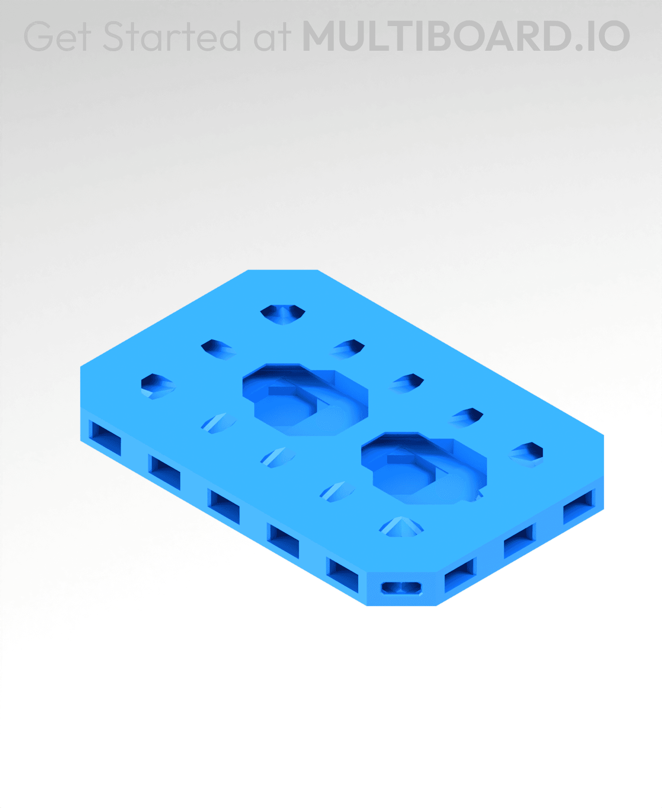 2x3 MU - Point Hole MU - MultiBoard Plate 3d model