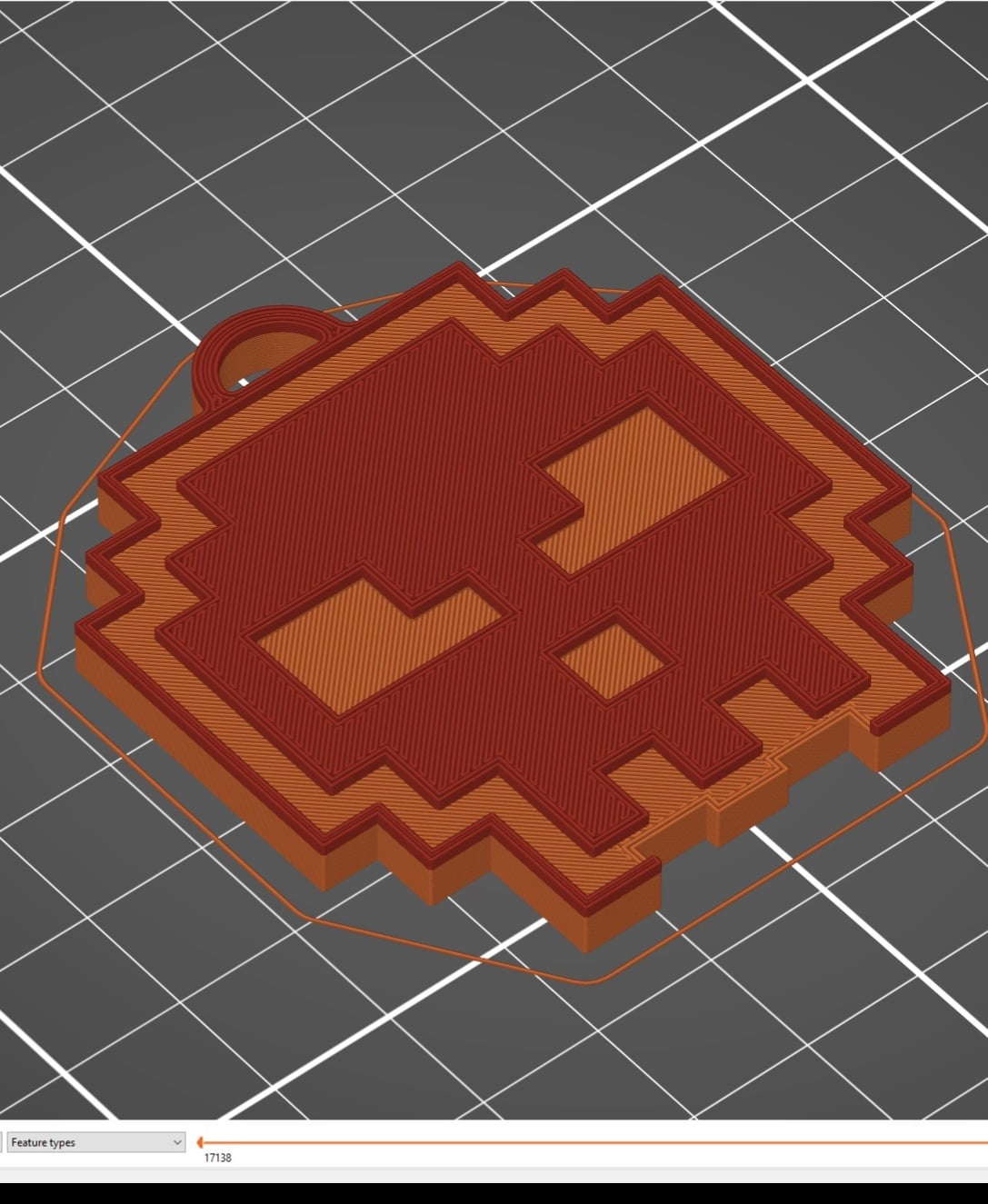 Tech logo keychain 3d model