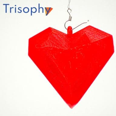 HEART low poly Ornament pendant christmas 3d model