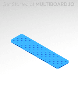 3x12 MU - Small Thread SU - MultiBoard Plate 3d model