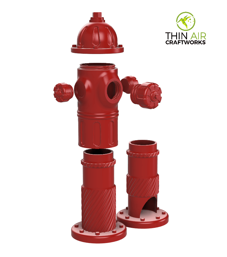 Fire Hydrant Stash Container 3d model