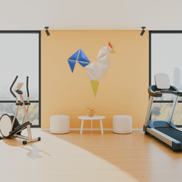 Minimalist Rooster wall art 3d model