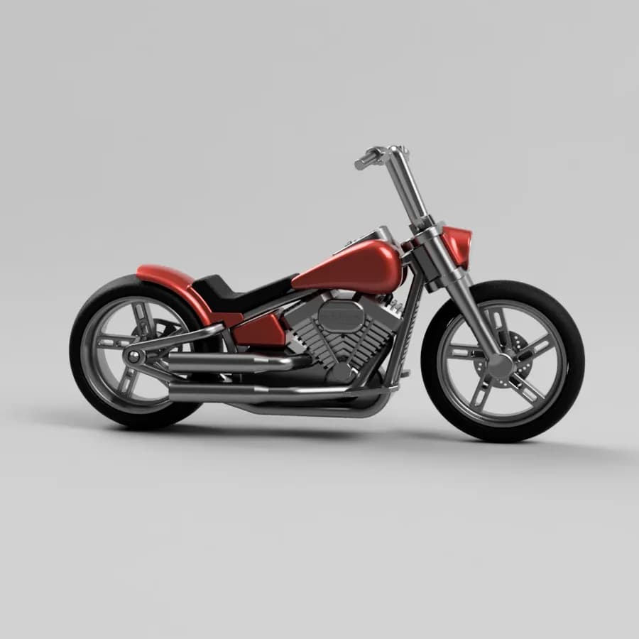 HD FAT BOY - MOTORCYCLE 3d model