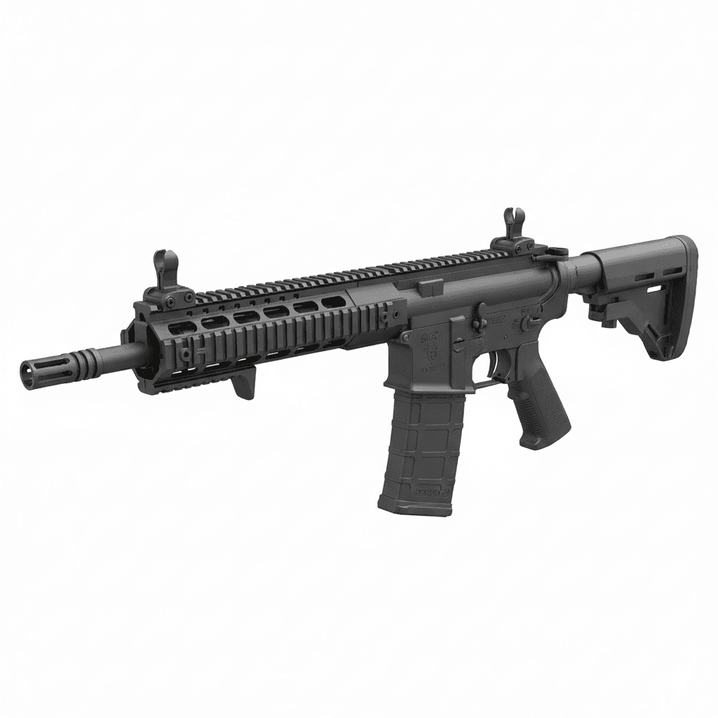 Gun Barrett REC7 Combat Rifle 3d model