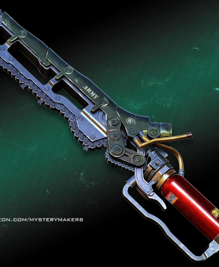 Ripper chain sword - Fallout 3d model