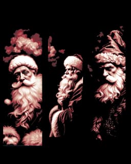 Portraits of Santa Claus - Christmas can be a serious business - Set of bookmarks for all 3d model