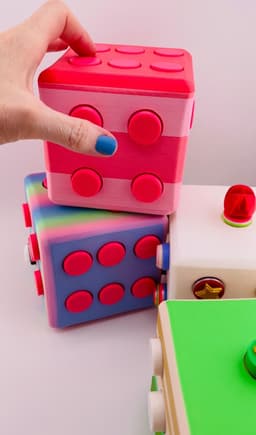 Super Duper Dice Clicker Fidget for Cool Kids 3d model