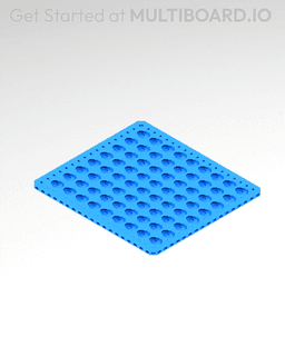 9x10 MU - Point Hole MU - MultiBoard Plate 3d model