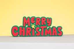 Merry Christmas Standing decoration 3d model
