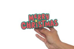 Merry Christmas Standing decoration 3d model