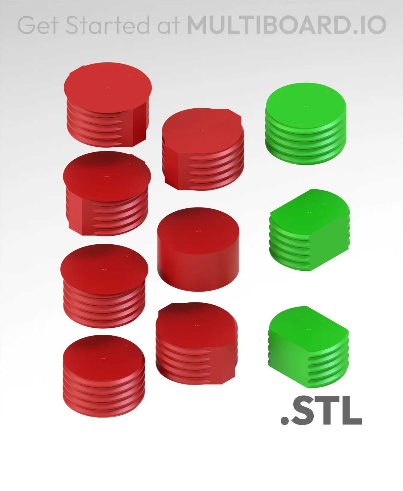 Big Threads - STL Multiboard Remixing Files 3d model