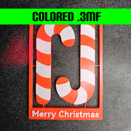Candy Ornament Card Colored .3MF 3d model